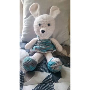 Dress Rabbit Doll Bunny Stuff Animal Handmade Crochet Amigurumi Knitting 16"in N